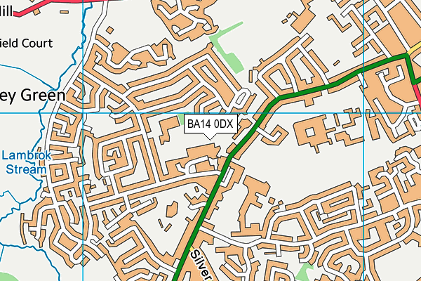 BA14 0DX map - OS VectorMap District (Ordnance Survey) BA14 0DX map - OS VectorMap District (Ordnance Survey)