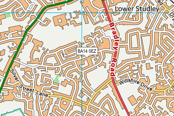 BA14 0EZ map - OS VectorMap District (Ordnance Survey) BA14 0EZ map - OS VectorMap District (Ordnance Survey)