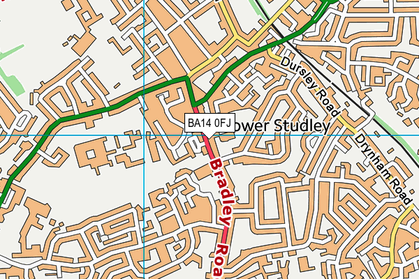 BA14 0FJ map - OS VectorMap District (Ordnance Survey) BA14 0FJ map - OS VectorMap District (Ordnance Survey)