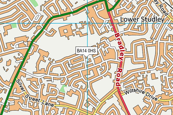 BA14 0HS map - OS VectorMap District (Ordnance Survey) BA14 0HS map - OS VectorMap District (Ordnance Survey)