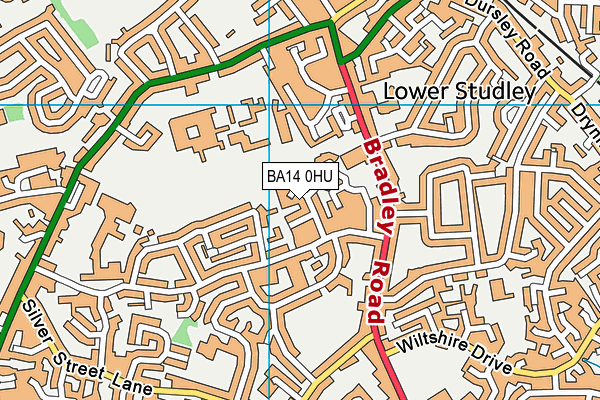 BA14 0HU map - OS VectorMap District (Ordnance Survey) BA14 0HU map - OS VectorMap District (Ordnance Survey)