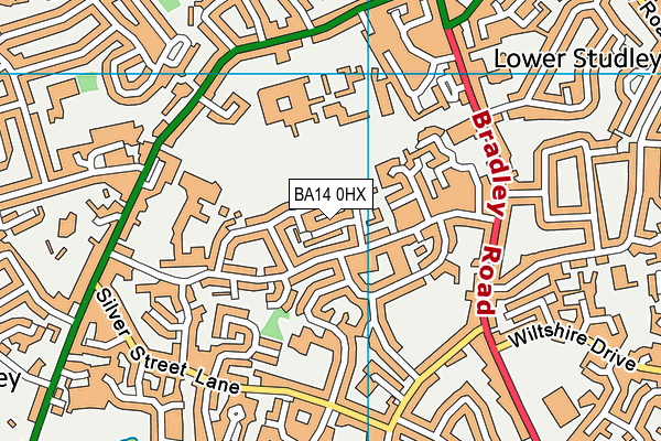 BA14 0HX map - OS VectorMap District (Ordnance Survey) BA14 0HX map - OS VectorMap District (Ordnance Survey)