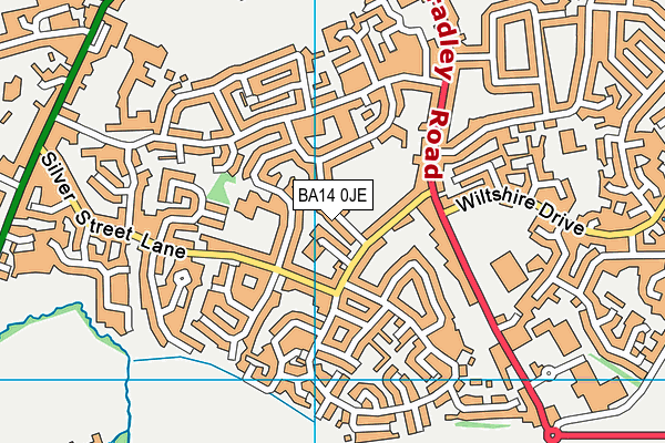 BA14 0JE map - OS VectorMap District (Ordnance Survey) BA14 0JE map - OS VectorMap District (Ordnance Survey)