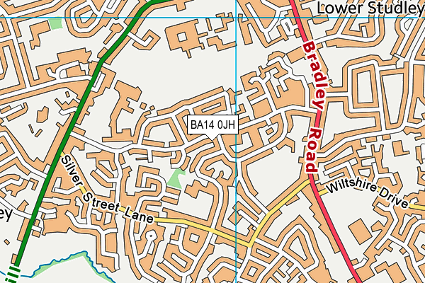 BA14 0JH map - OS VectorMap District (Ordnance Survey)
