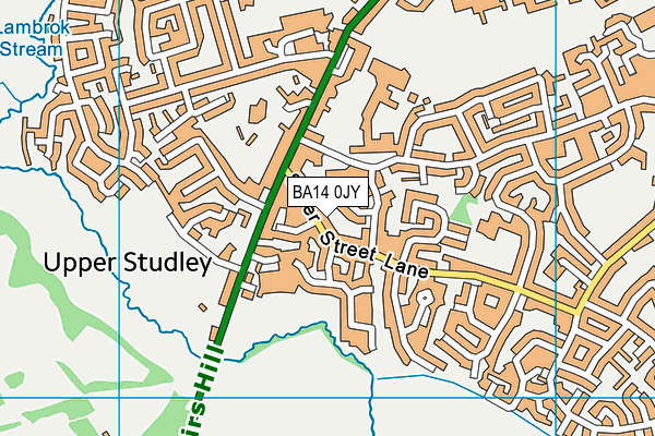 BA14 0JY map - OS VectorMap District (Ordnance Survey) BA14 0JY map - OS VectorMap District (Ordnance Survey)