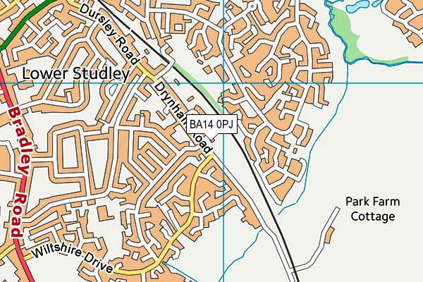 BA14 0PJ map - OS VectorMap District (Ordnance Survey) BA14 0PJ map - OS VectorMap District (Ordnance Survey)