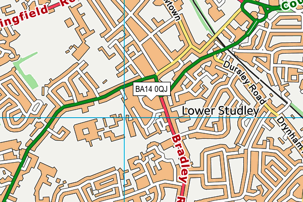BA14 0QJ map - OS VectorMap District (Ordnance Survey) BA14 0QJ map - OS VectorMap District (Ordnance Survey)