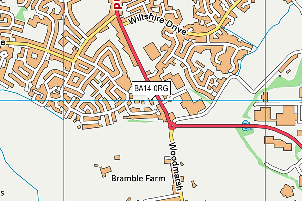 BA14 0RG map - OS VectorMap District (Ordnance Survey) BA14 0RG map - OS VectorMap District (Ordnance Survey)