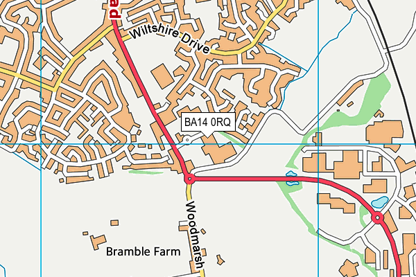 BA14 0RQ map - OS VectorMap District (Ordnance Survey) BA14 0RQ map - OS VectorMap District (Ordnance Survey)