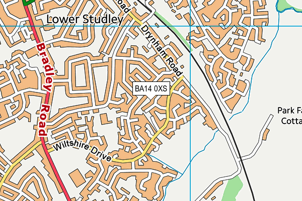 BA14 0XS map - OS VectorMap District (Ordnance Survey) BA14 0XS map - OS VectorMap District (Ordnance Survey)