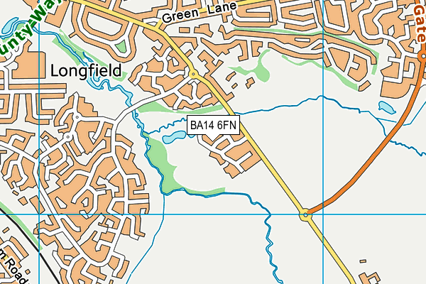BA14 6FN map - OS VectorMap District (Ordnance Survey) BA14 6FN map - OS VectorMap District (Ordnance Survey)