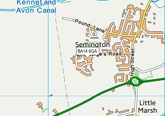 BA14 6GA map - OS VectorMap District (Ordnance Survey) BA14 6GA map - OS VectorMap District (Ordnance Survey)
