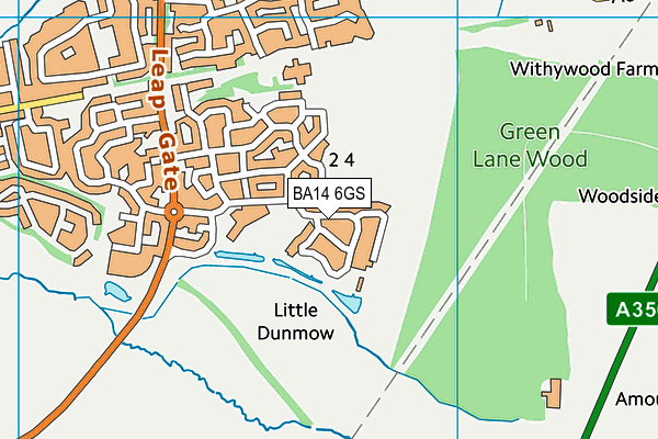 BA14 6GS map - OS VectorMap District (Ordnance Survey) BA14 6GS map - OS VectorMap District (Ordnance Survey)