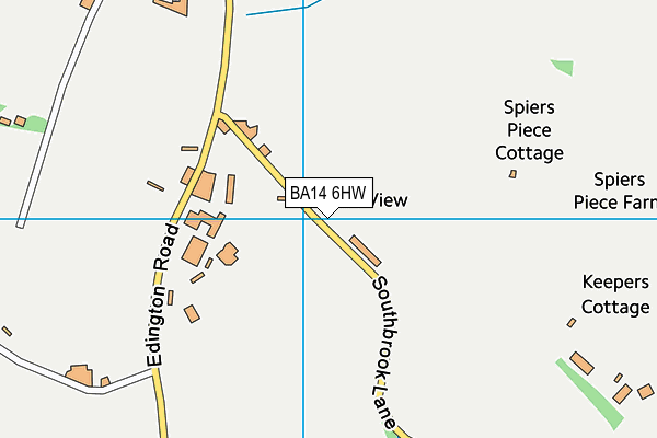 BA14 6HW map - OS VectorMap District (Ordnance Survey)