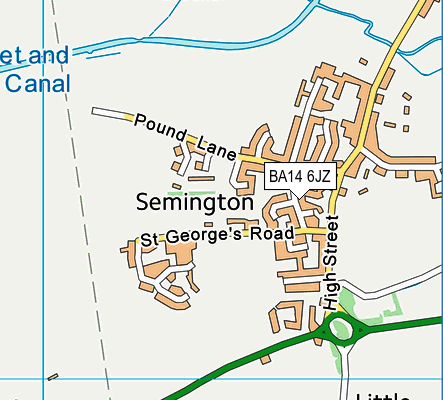 BA14 6JZ map - OS VectorMap District (Ordnance Survey) BA14 6JZ map - OS VectorMap District (Ordnance Survey)