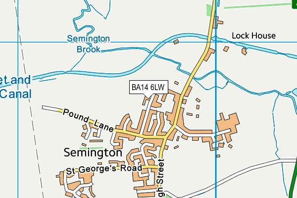 BA14 6LW map - OS VectorMap District (Ordnance Survey) BA14 6LW map - OS VectorMap District (Ordnance Survey)