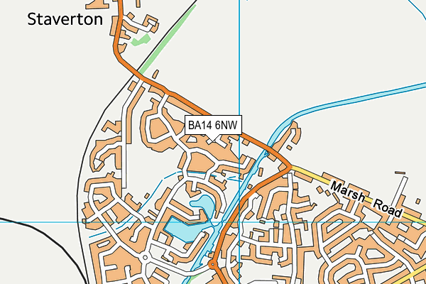 BA14 6NW map - OS VectorMap District (Ordnance Survey) BA14 6NW map - OS VectorMap District (Ordnance Survey)