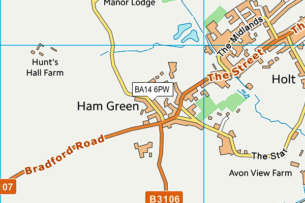 BA14 6PW map - OS VectorMap District (Ordnance Survey) BA14 6PW map - OS VectorMap District (Ordnance Survey)