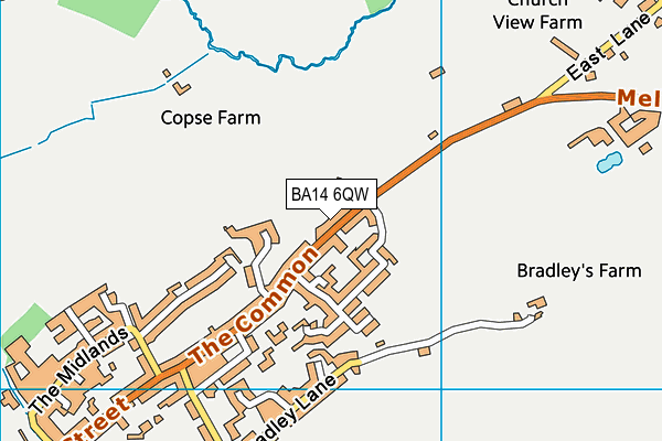 BA14 6QW map - OS VectorMap District (Ordnance Survey) BA14 6QW map - OS VectorMap District (Ordnance Survey)