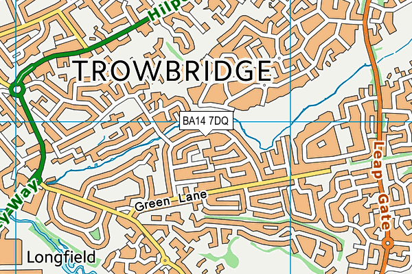 BA14 7DQ map - OS VectorMap District (Ordnance Survey) BA14 7DQ map - OS VectorMap District (Ordnance Survey)