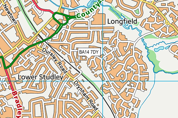 BA14 7DY map - OS VectorMap District (Ordnance Survey) BA14 7DY map - OS VectorMap District (Ordnance Survey)