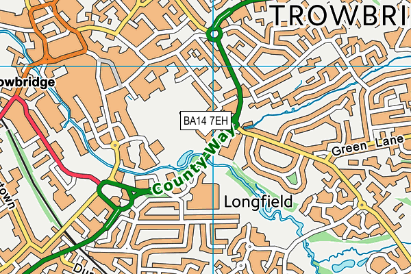 BA14 7EH map - OS VectorMap District (Ordnance Survey) BA14 7EH map - OS VectorMap District (Ordnance Survey)