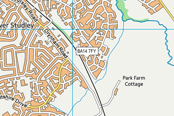 BA14 7FY map - OS VectorMap District (Ordnance Survey) BA14 7FY map - OS VectorMap District (Ordnance Survey)