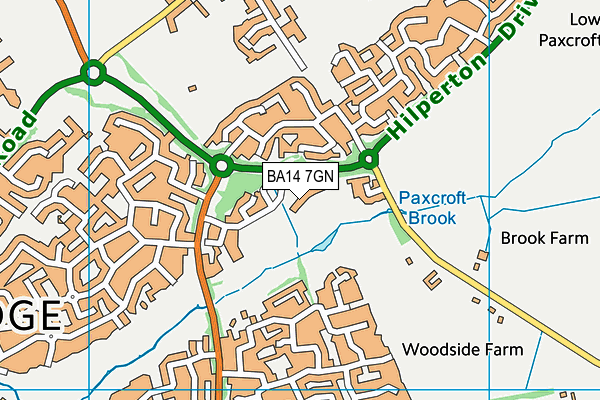 BA14 7GN map - OS VectorMap District (Ordnance Survey) BA14 7GN map - OS VectorMap District (Ordnance Survey)
