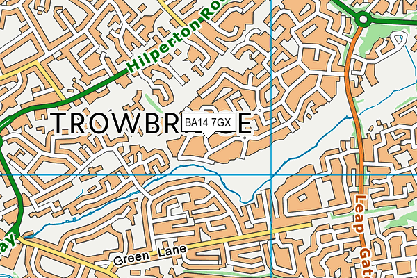 BA14 7GX map - OS VectorMap District (Ordnance Survey) BA14 7GX map - OS VectorMap District (Ordnance Survey)