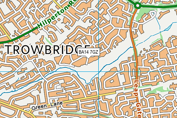 BA14 7GZ map - OS VectorMap District (Ordnance Survey) BA14 7GZ map - OS VectorMap District (Ordnance Survey)