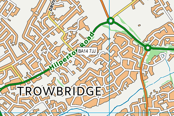 BA14 7JJ map - OS VectorMap District (Ordnance Survey) BA14 7JJ map - OS VectorMap District (Ordnance Survey)