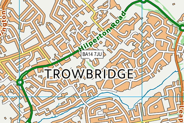 BA14 7JU map - OS VectorMap District (Ordnance Survey)