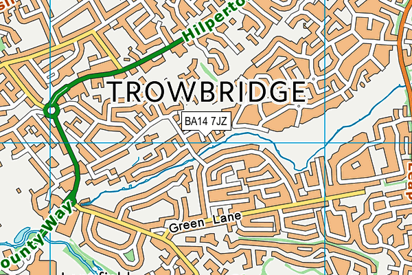 BA14 7JZ map - OS VectorMap District (Ordnance Survey) BA14 7JZ map - OS VectorMap District (Ordnance Survey)