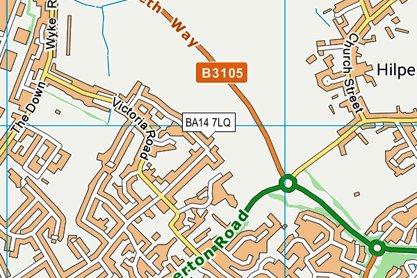 BA14 7LQ map - OS VectorMap District (Ordnance Survey) BA14 7LQ map - OS VectorMap District (Ordnance Survey)