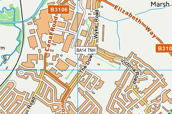 BA14 7NH map - OS VectorMap District (Ordnance Survey) BA14 7NH map - OS VectorMap District (Ordnance Survey)
