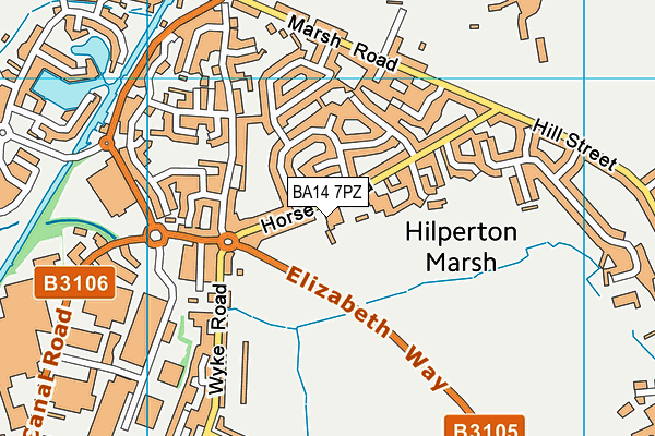 BA14 7PZ map - OS VectorMap District (Ordnance Survey) BA14 7PZ map - OS VectorMap District (Ordnance Survey)