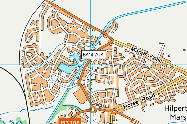 BA14 7QA map - OS VectorMap District (Ordnance Survey) BA14 7QA map - OS VectorMap District (Ordnance Survey)