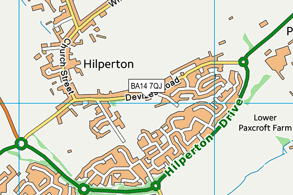 BA14 7QJ map - OS VectorMap District (Ordnance Survey) BA14 7QJ map - OS VectorMap District (Ordnance Survey)