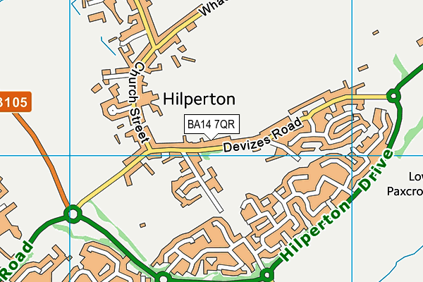 BA14 7QR map - OS VectorMap District (Ordnance Survey) BA14 7QR map - OS VectorMap District (Ordnance Survey)