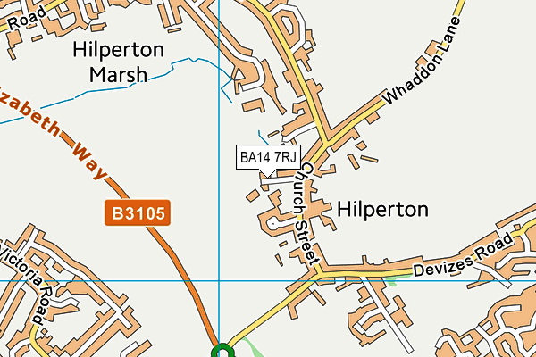 BA14 7RJ map - OS VectorMap District (Ordnance Survey) BA14 7RJ map - OS VectorMap District (Ordnance Survey)