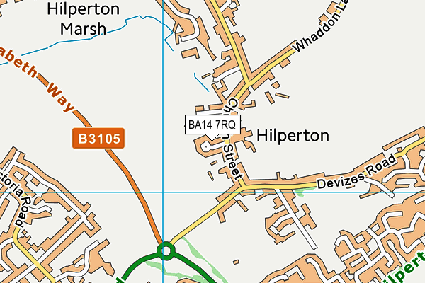 BA14 7RQ map - OS VectorMap District (Ordnance Survey) BA14 7RQ map - OS VectorMap District (Ordnance Survey)