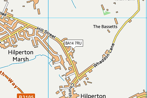 BA14 7RU map - OS VectorMap District (Ordnance Survey) BA14 7RU map - OS VectorMap District (Ordnance Survey)