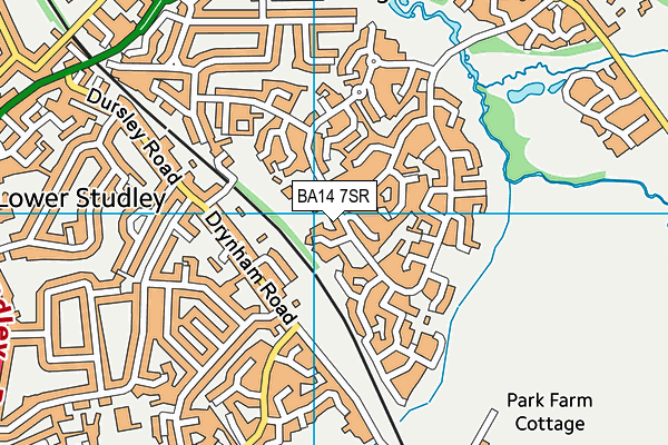 BA14 7SR map - OS VectorMap District (Ordnance Survey) BA14 7SR map - OS VectorMap District (Ordnance Survey)