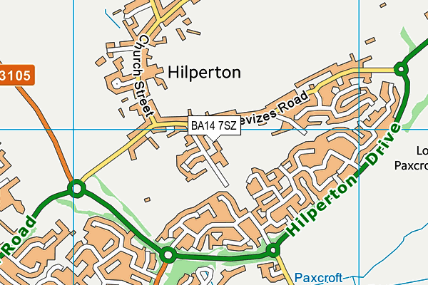 BA14 7SZ map - OS VectorMap District (Ordnance Survey) BA14 7SZ map - OS VectorMap District (Ordnance Survey)