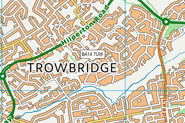 BA14 7UW map - OS VectorMap District (Ordnance Survey) BA14 7UW map - OS VectorMap District (Ordnance Survey)