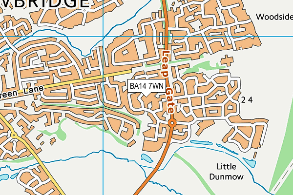 BA14 7WN map - OS VectorMap District (Ordnance Survey) BA14 7WN map - OS VectorMap District (Ordnance Survey)