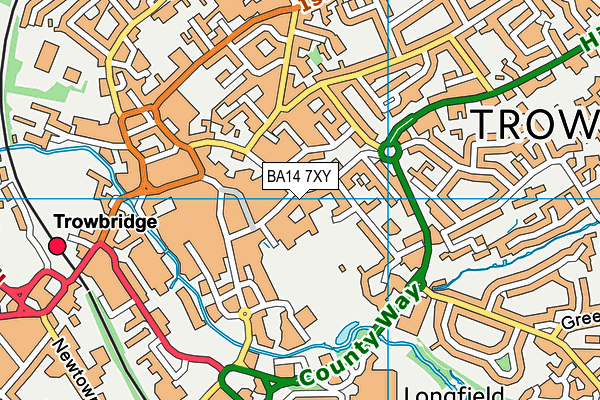 BA14 7XY map - OS VectorMap District (Ordnance Survey) BA14 7XY map - OS VectorMap District (Ordnance Survey)