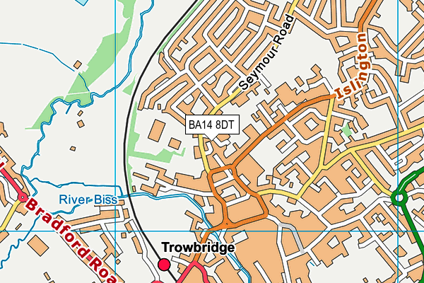 BA14 8DT map - OS VectorMap District (Ordnance Survey)