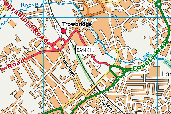BA14 8HJ map - OS VectorMap District (Ordnance Survey) BA14 8HJ map - OS VectorMap District (Ordnance Survey)