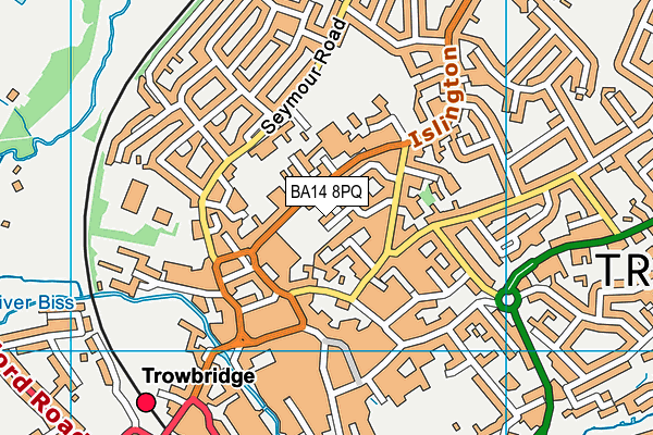 BA14 8PQ map - OS VectorMap District (Ordnance Survey) BA14 8PQ map - OS VectorMap District (Ordnance Survey)